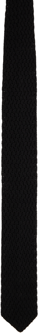 Mfpen Black Crochet Tie