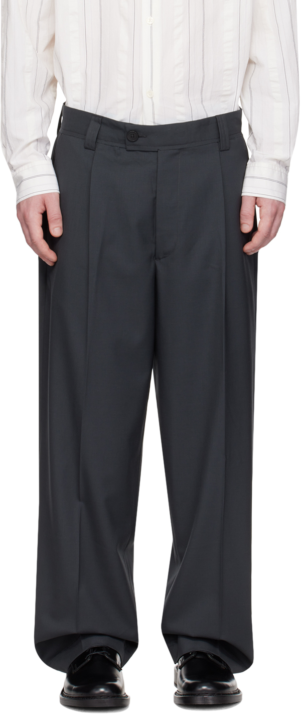 Mfpen Gray Patch Trousers In Slate