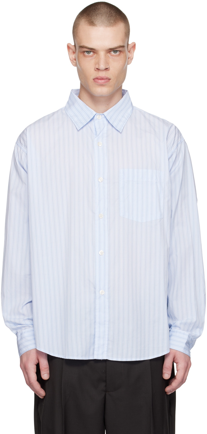 Mfpen Blue Executive Shirt In Corporate Stripe