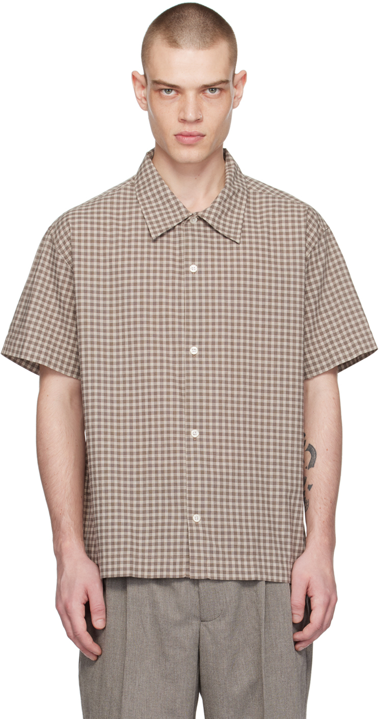 Mfpen Ssense Exclusive Brown Holiday Shirt In Brown Check
