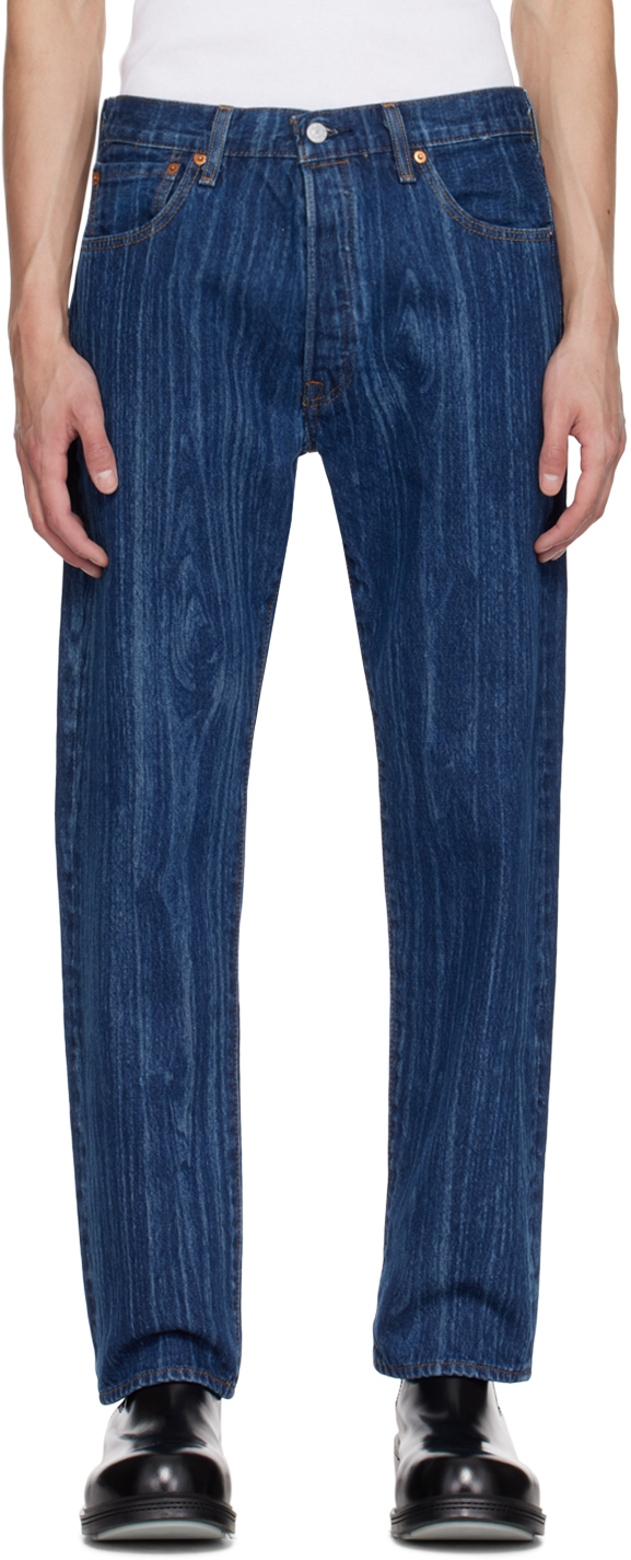 Karmuel Young: Navy Laser Print Jeans