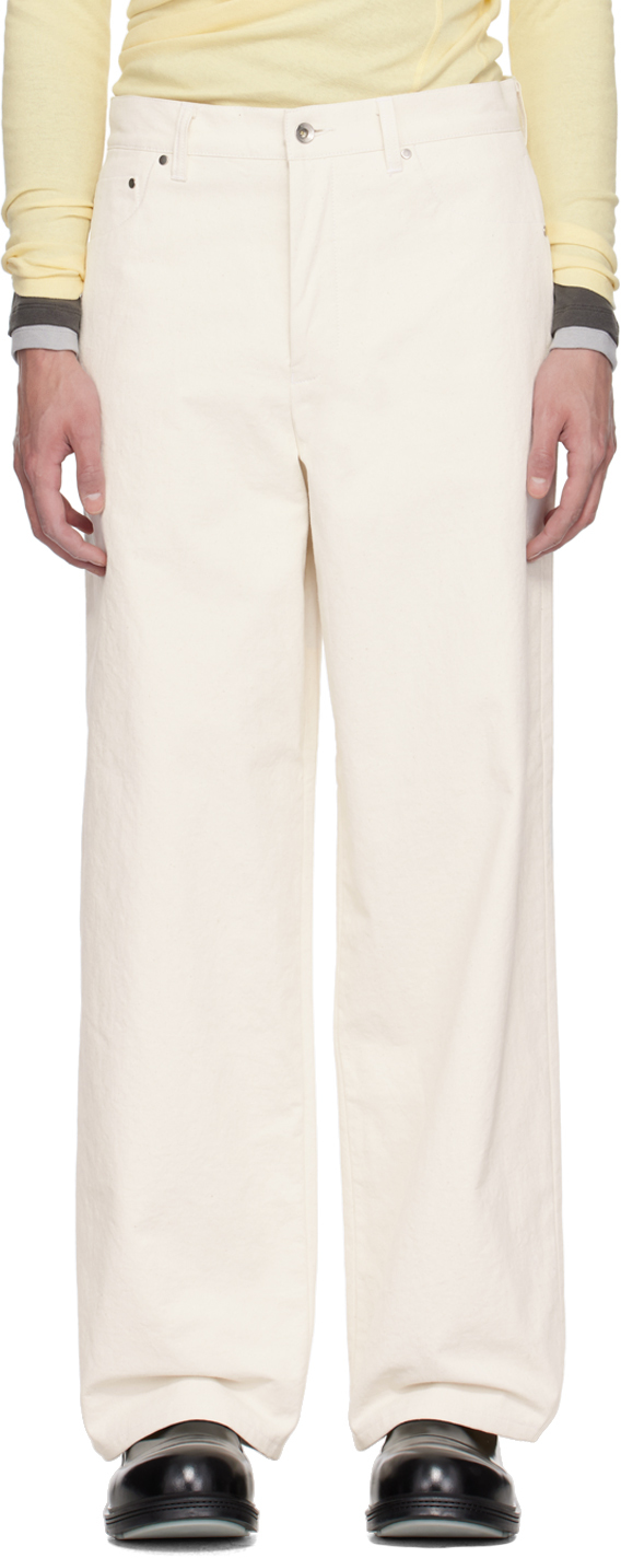 White Rectangle Molded Jeans