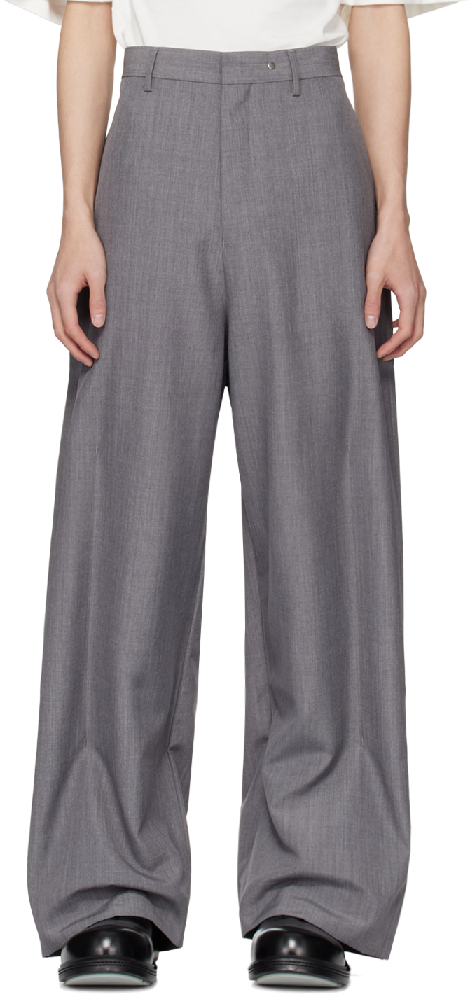 Karmuel Young Gray Vacuum Trousers In Grey
