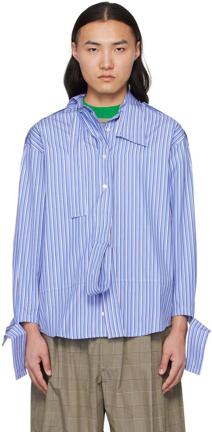 Blue Deconstructed Shirt