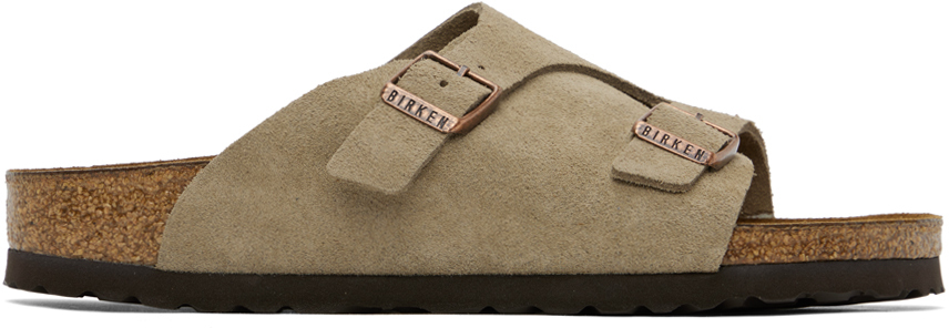 Birkenstock トープ　 ZURICH Mens Birkenstock Zürich Slide Sandal - Taupe