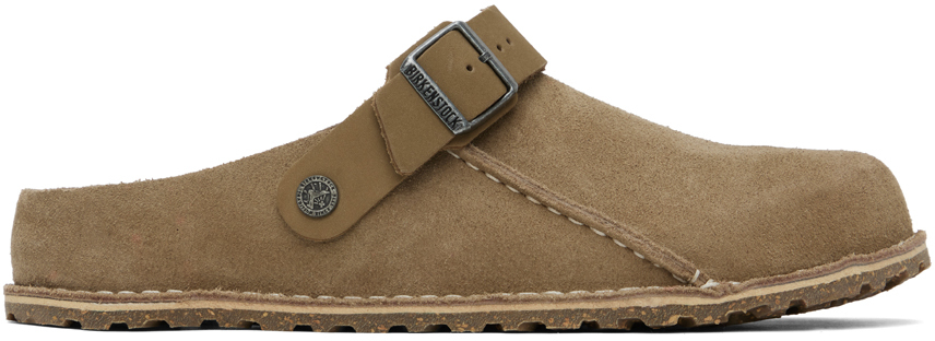 Birkenstock Taupe Regular Lutry Premium Suede Loafers In Taupe Suede