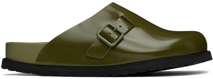 Shop Birkenstock Khaki 33 Dougal Sandals In Moss