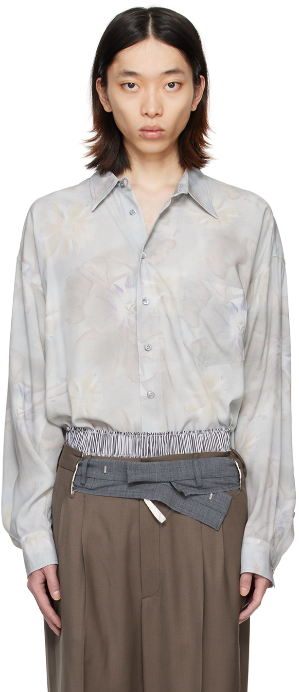 Magliano striped double-breasted shirt - Grey