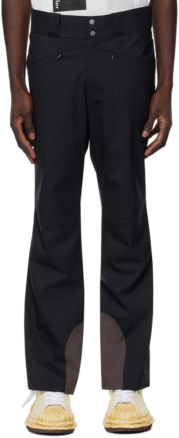 Shop Kolor Navy Paneled Trousers In D-navy