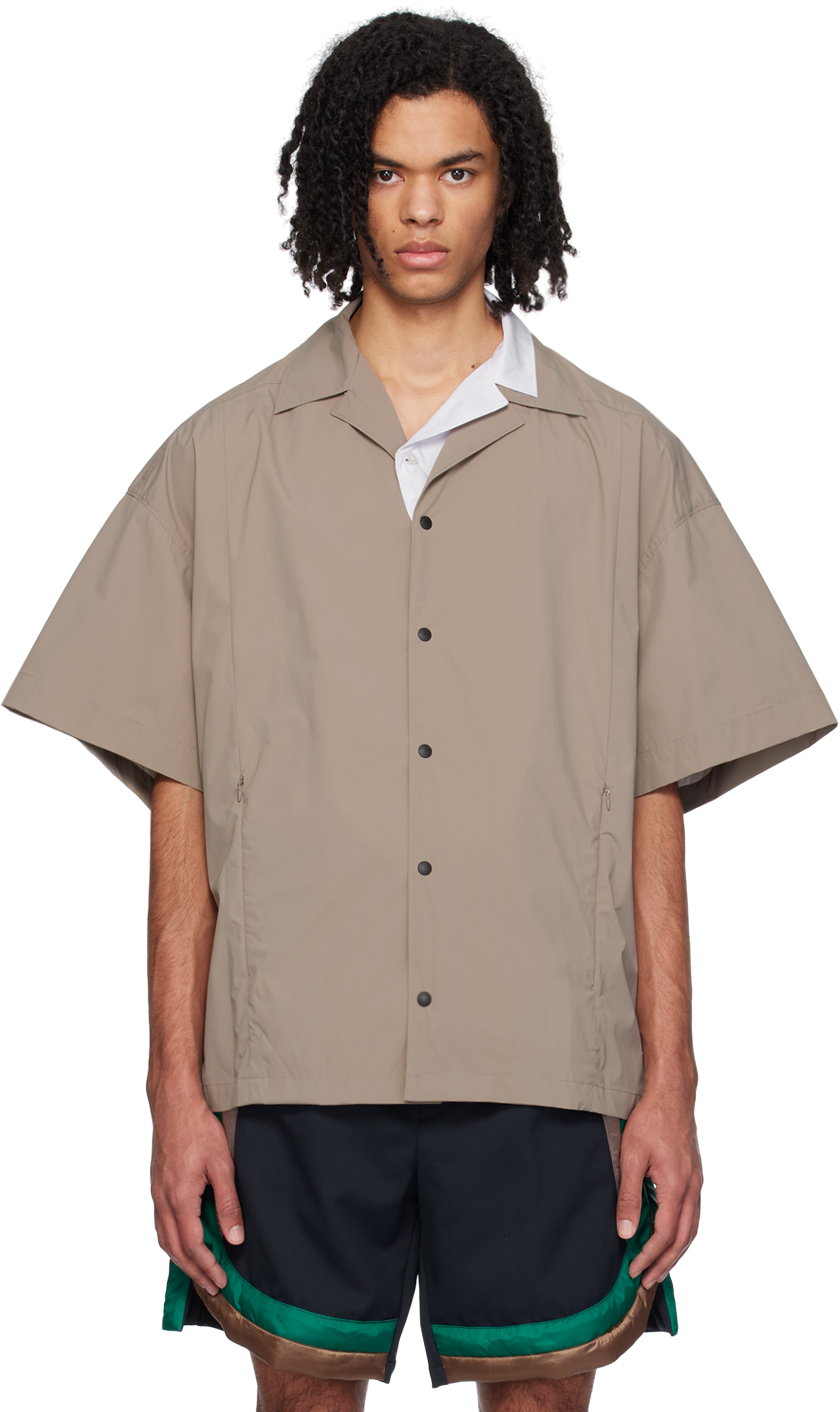 Shop Kolor Taupe Layered Shirt In A-greige