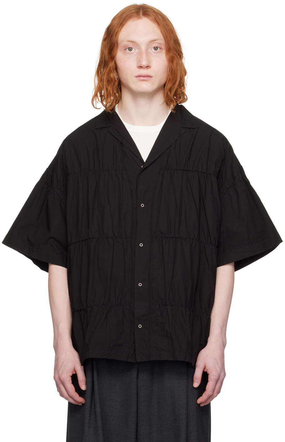 Kolor Black Cinched Shirt In D-black