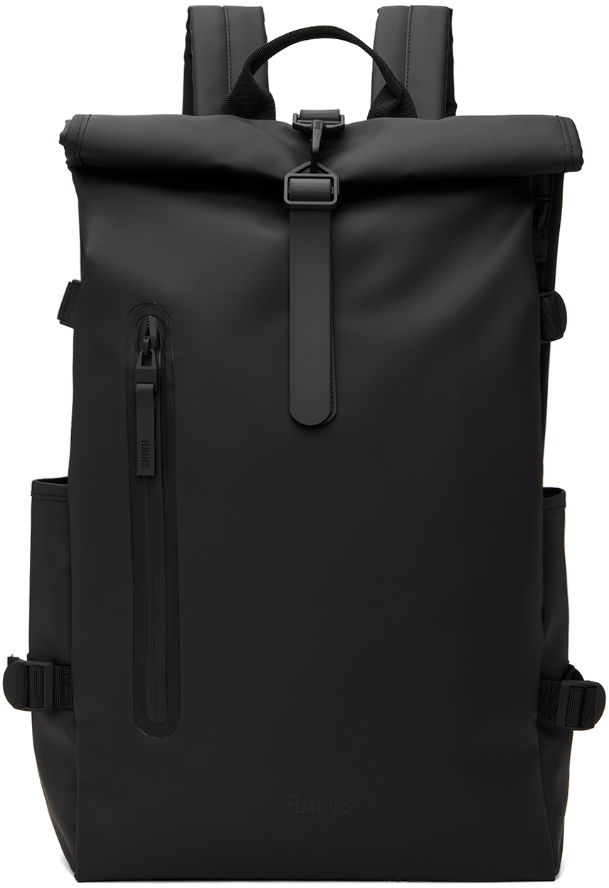 Black Rolltop Large Backpack