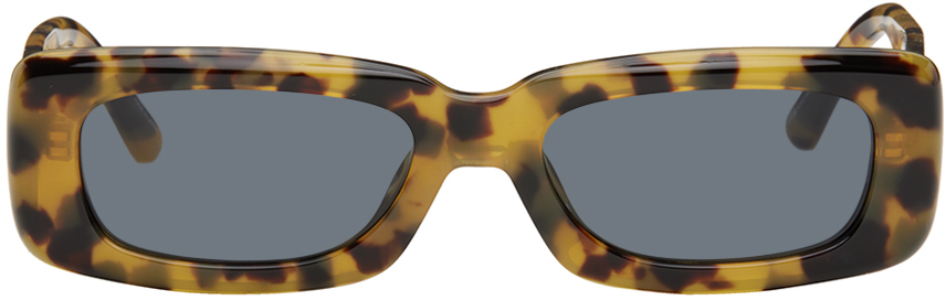 Brown Linda Farrow Edition Mini Marfa Sunglasses