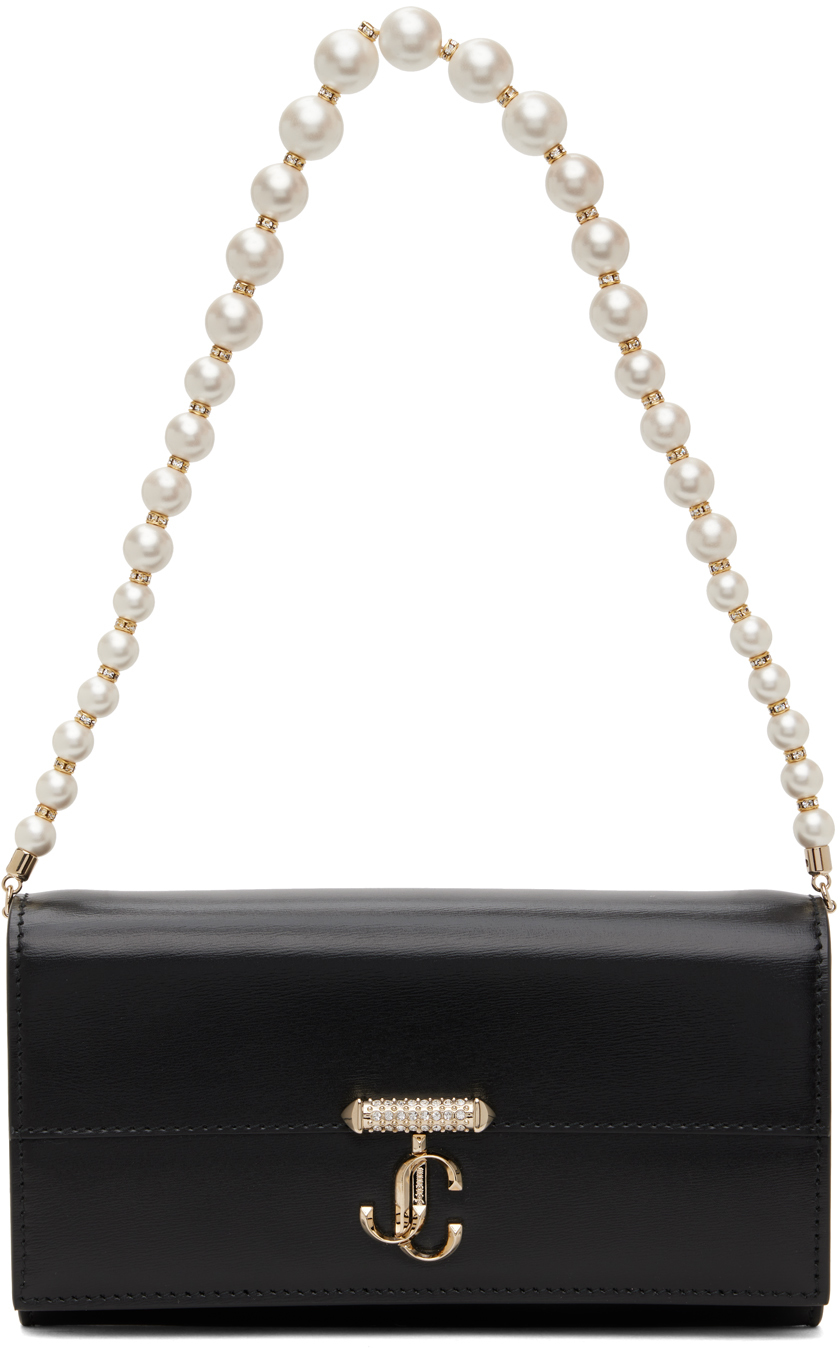 Jimmy Choo: Black Avenue Wallet Bag | SSENSE Canada