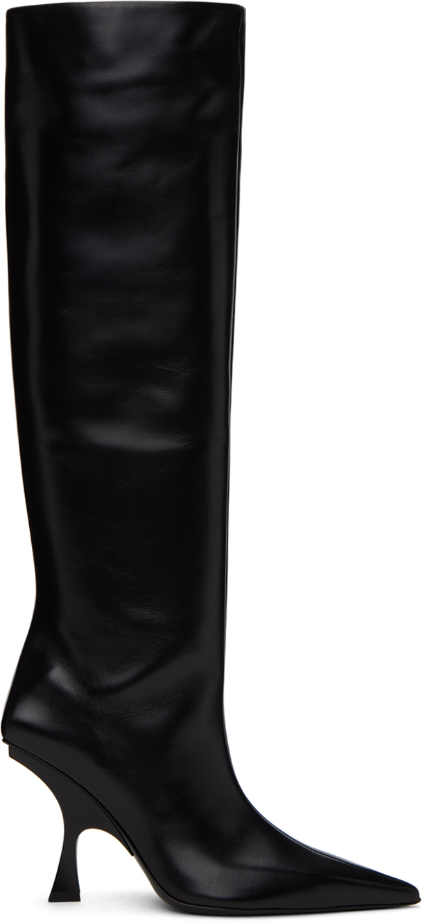 Attico Black Ester Boots In 100 Black