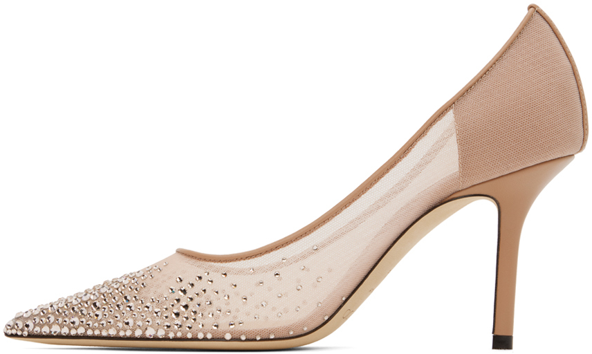 Jimmy Choo Love 85mm Crystal-embellished Pumps In Ballet Pink
