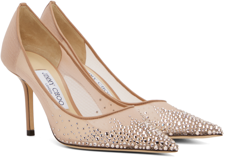 Jimmy Choo Love 85mm Crystal-embellished Pumps In Ballet Pink
