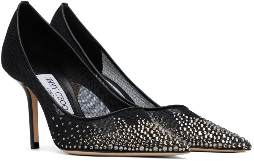 Jimmy Choo Black Love 85 Heels In Black/black