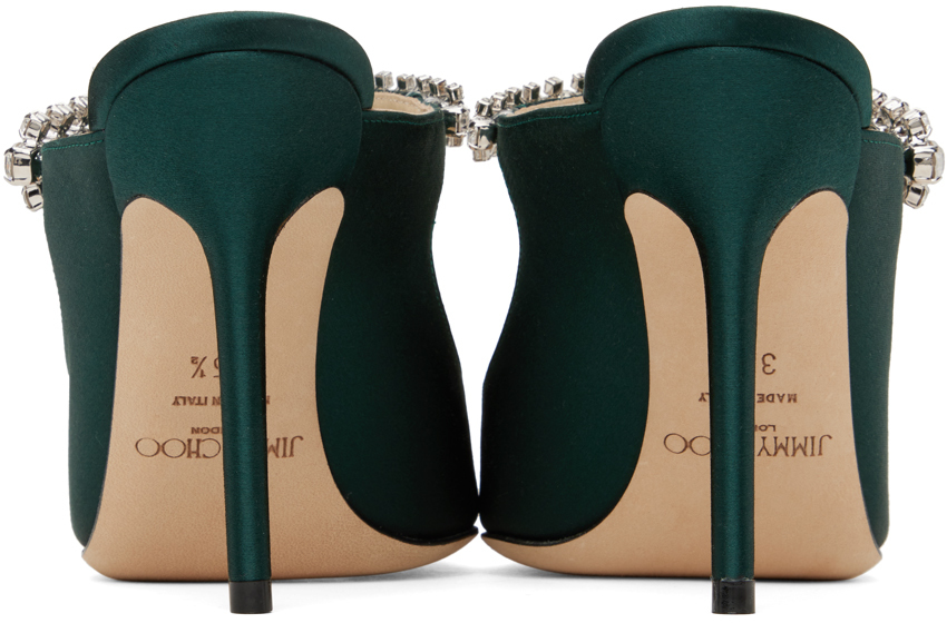 JIMMY CHOO GREEN BING 100 HEELS