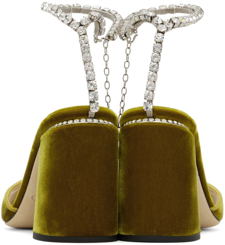 Jimmy Choo Saeda 100mm Sandals In Citrine/crystal
