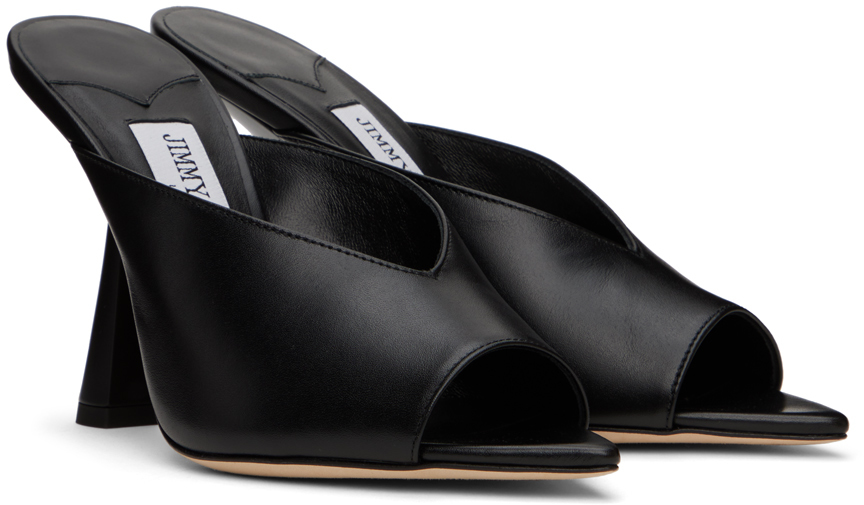 Jimmy Choo Maryanne 100 Glittered Mules In Black