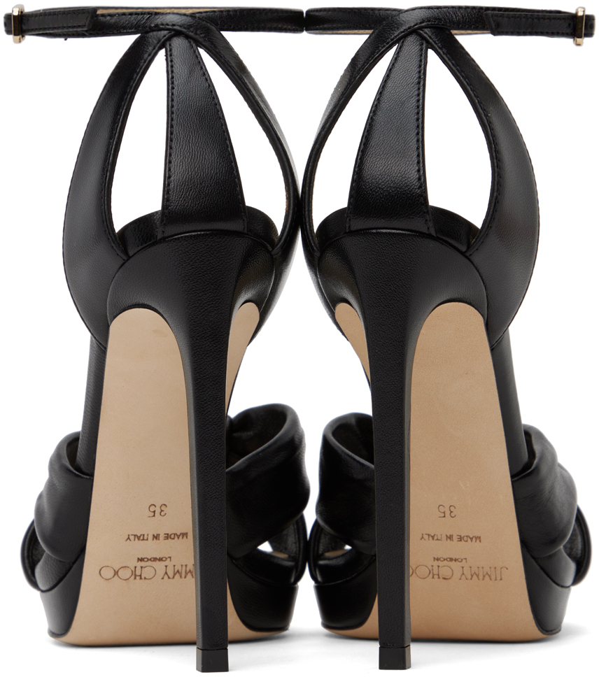 Shop Jimmy Choo Black Rosie 120 Heeled Sandals