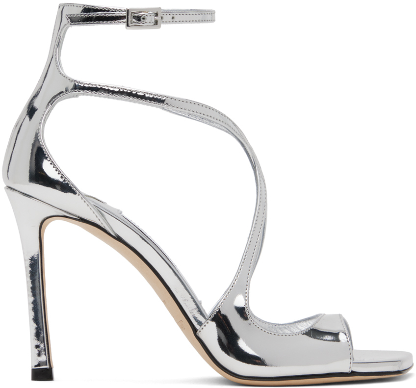 Silver Azia 95 Heeled Sandals