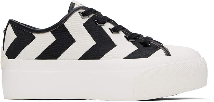 Shop Jimmy Choo White & Black Palma Maxi Sneakers In X White/black