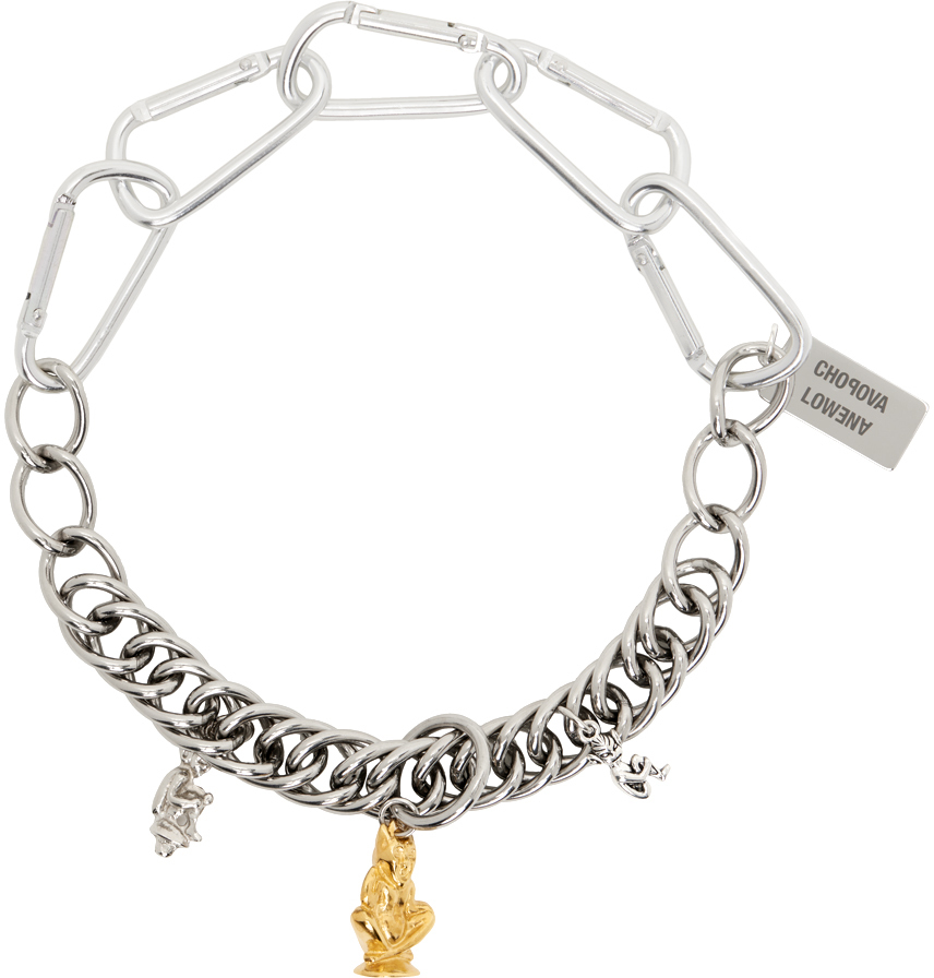 Chopova Lowena Silver Cornish Pixie Charm Necklace In Metallic
