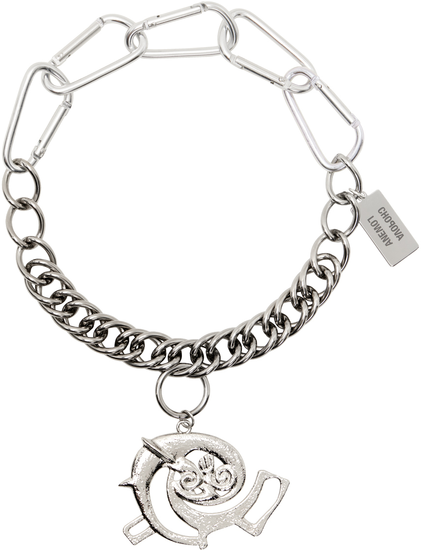 Chopova Lowena Silver Artefact Charm Necklace