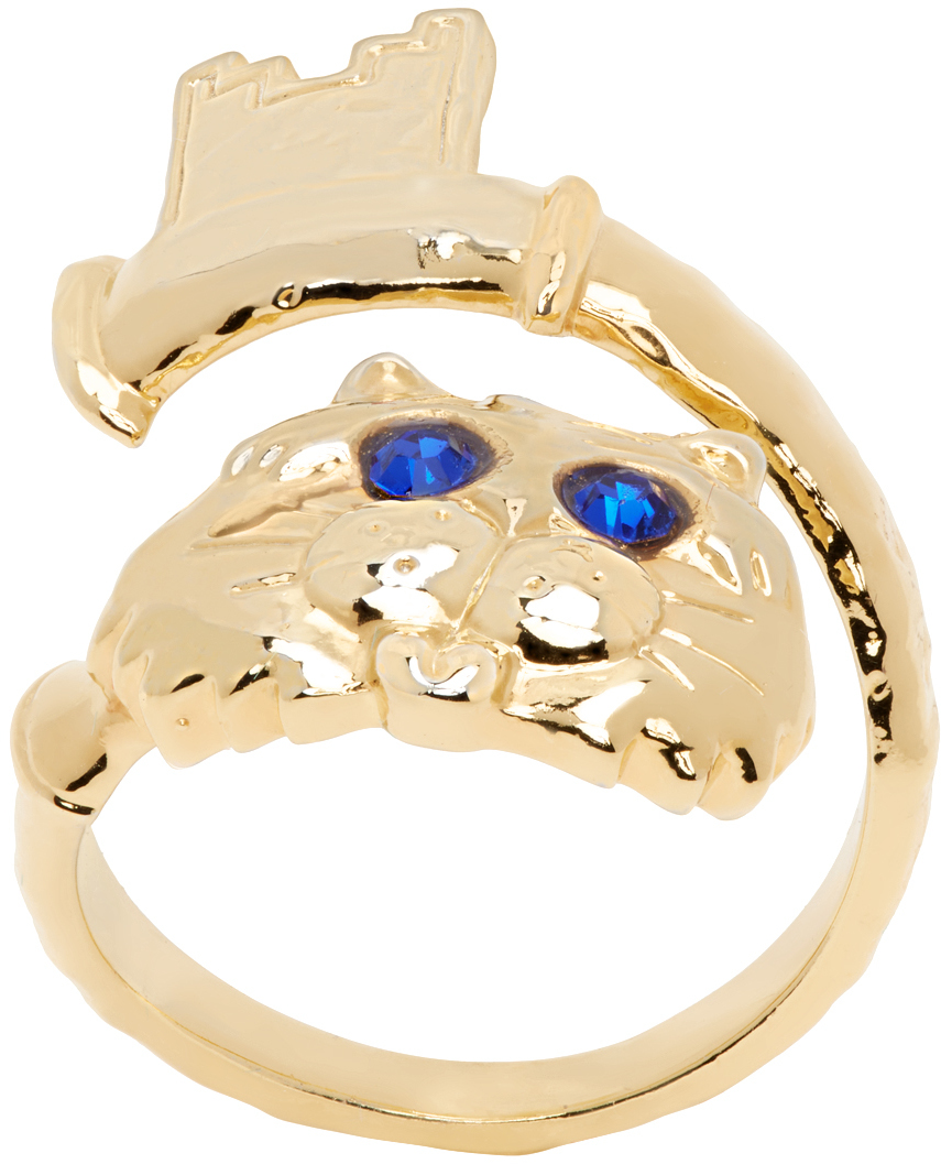 Chopova Lowena Gold Eyes & Key Ring In Multi