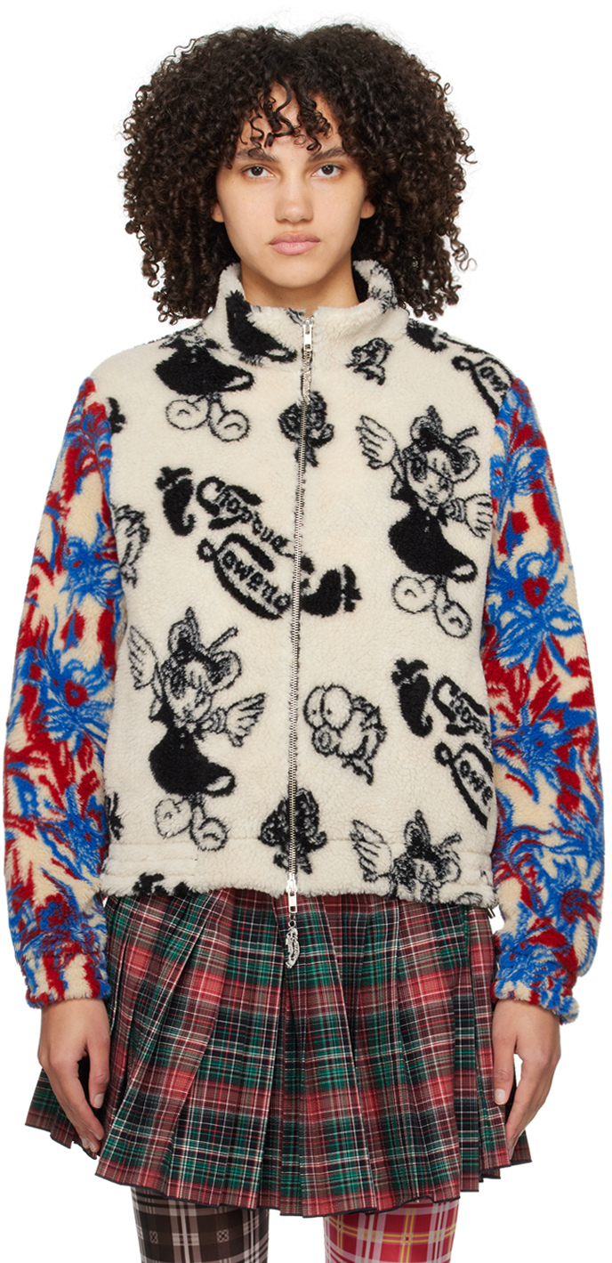 Chopova Lowena Multicolor Floral Fitted Jacket In Red Multi