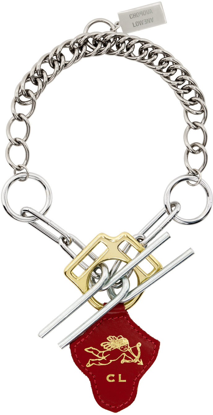 Silver CL Cherub Hardware Necklace