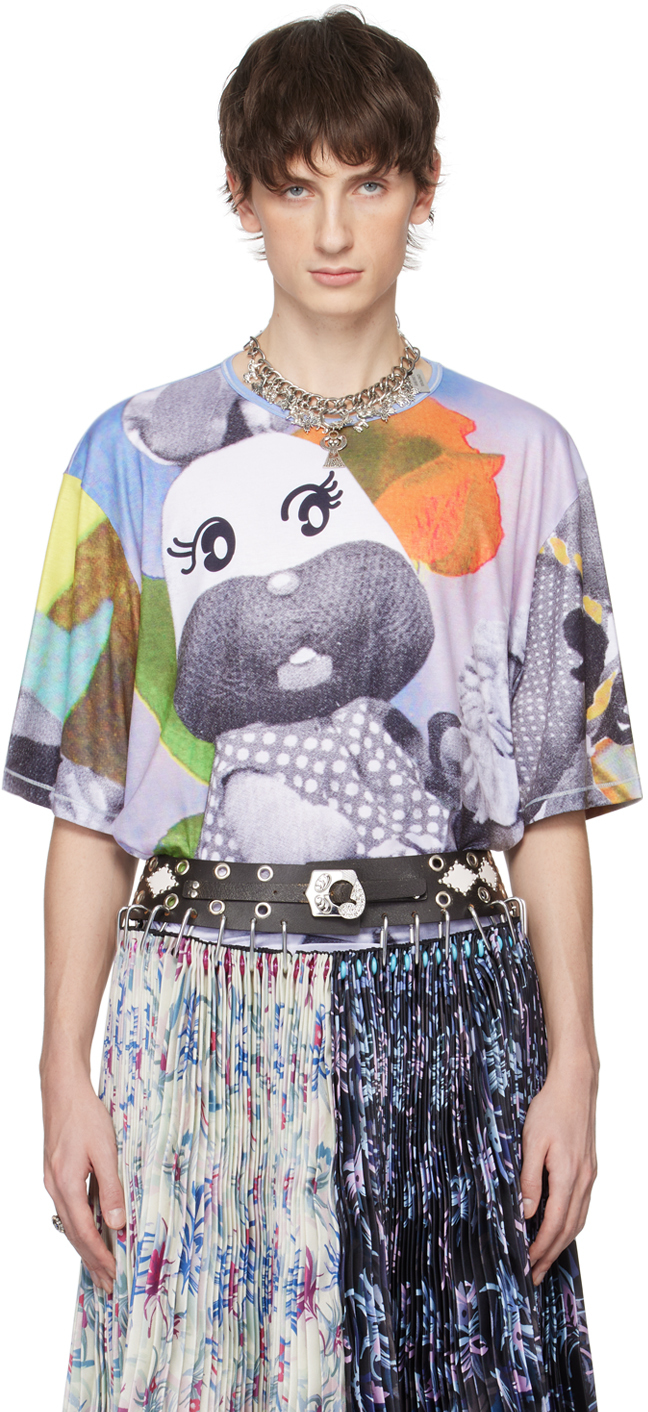 Chopova Lowena: Multicolor Bunny Collage T-Shirt | SSENSE