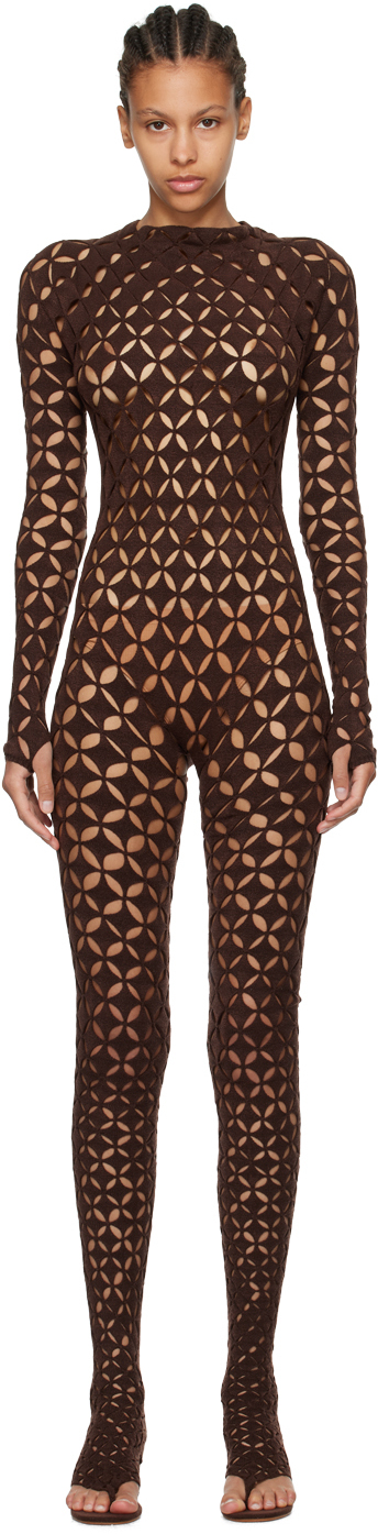 Brown Argyle Centauri Jumpsuit