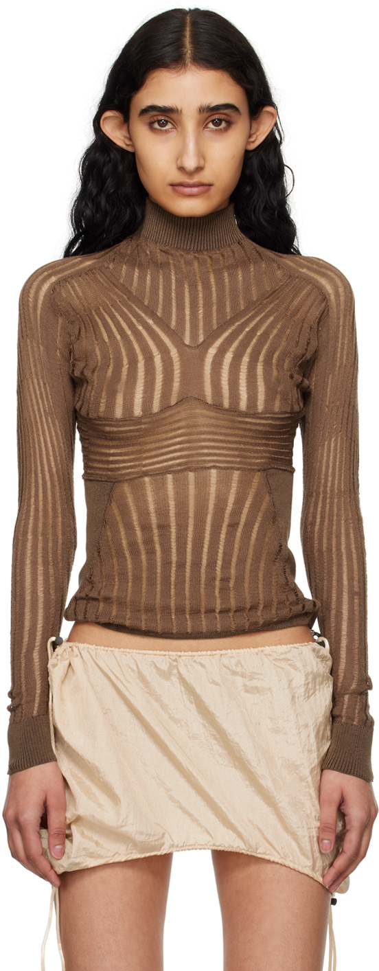 Brown Onion Sweater by Isa Boulder on Sale