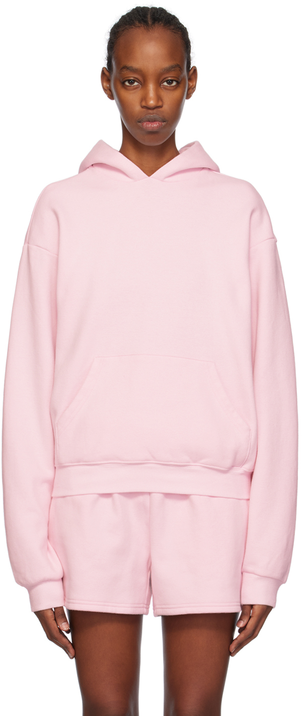 SKIMS: Pink Cotton Fleece Classic Hoodie
