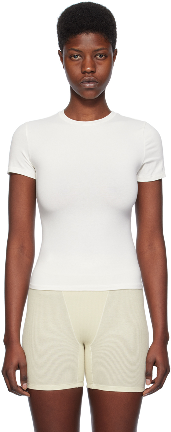 Off-White Cotton Jersey T-Shirt