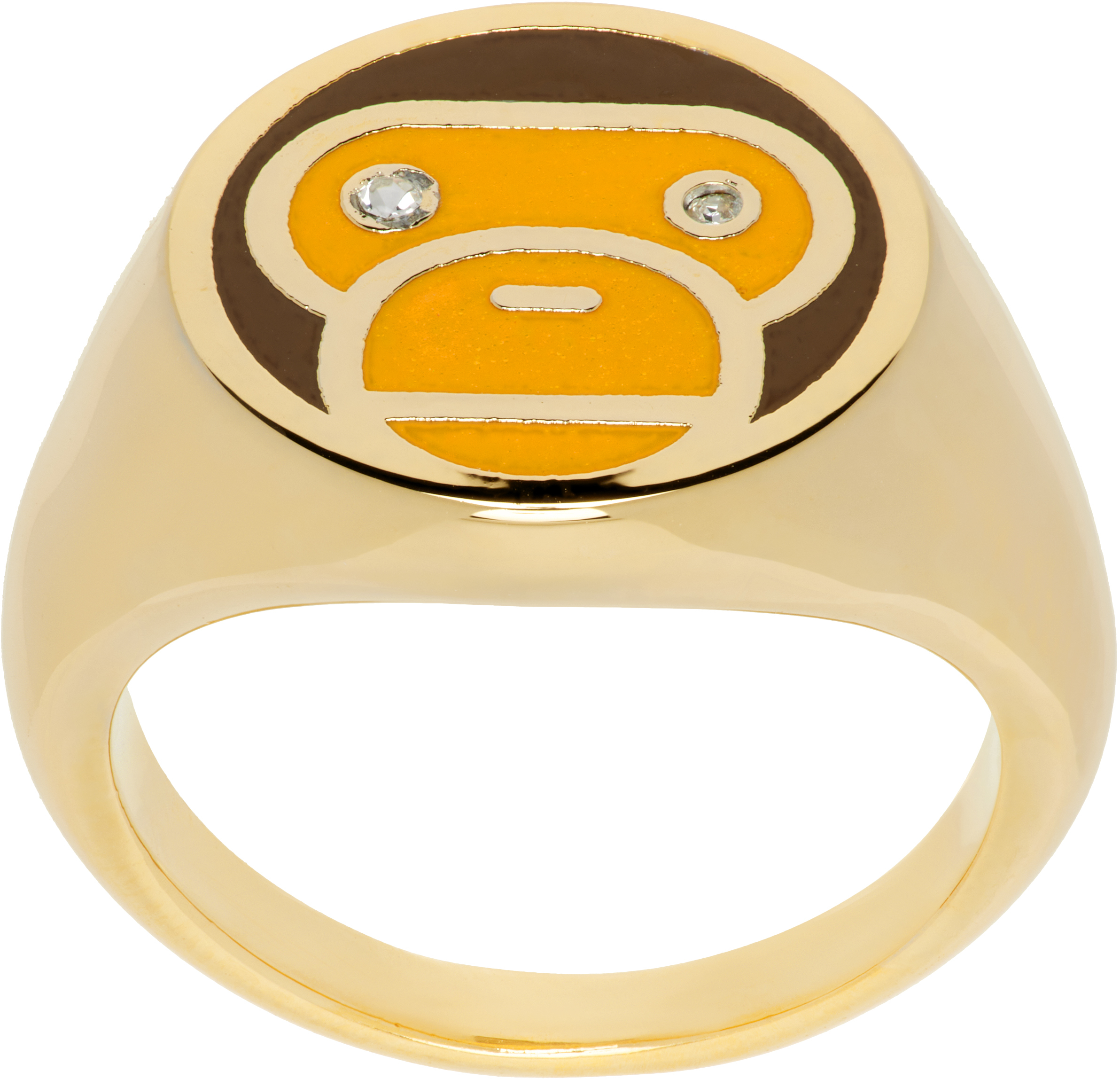 Shop Bape Gold Baby Milo Signet Ring