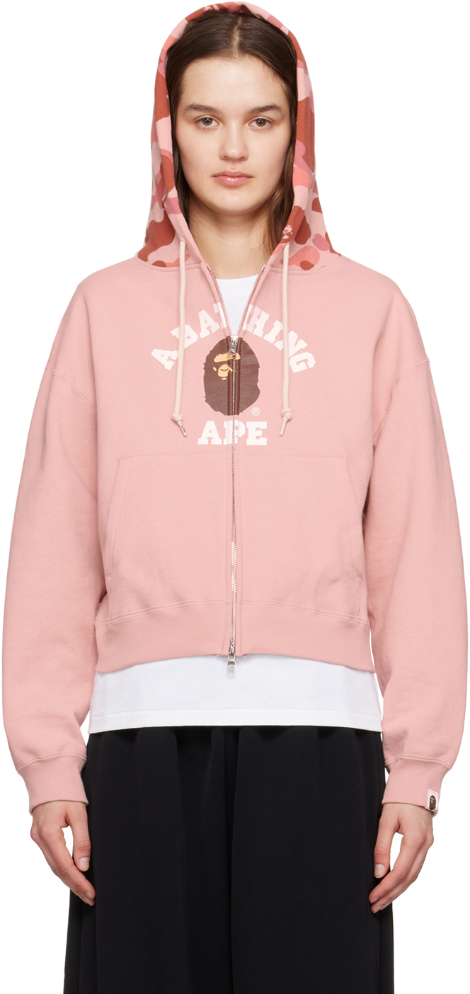 Pink 1st Camo College Hoodie