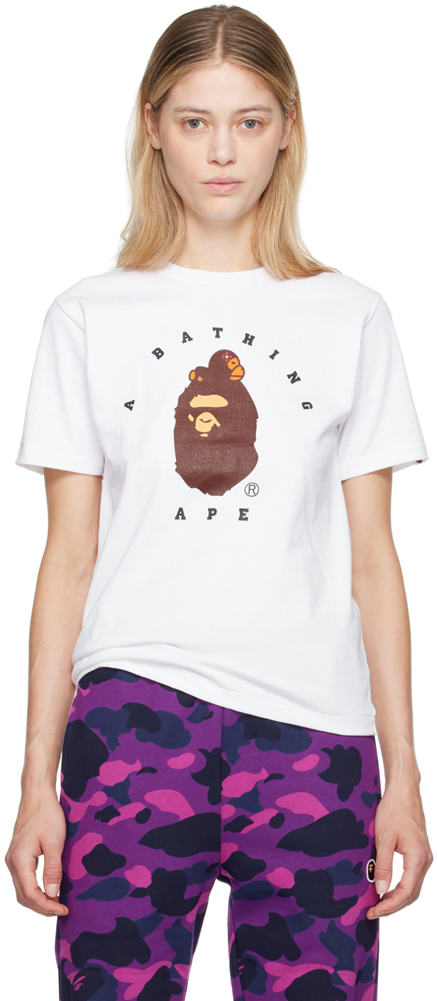 White Lisa On Ape Head T-Shirt