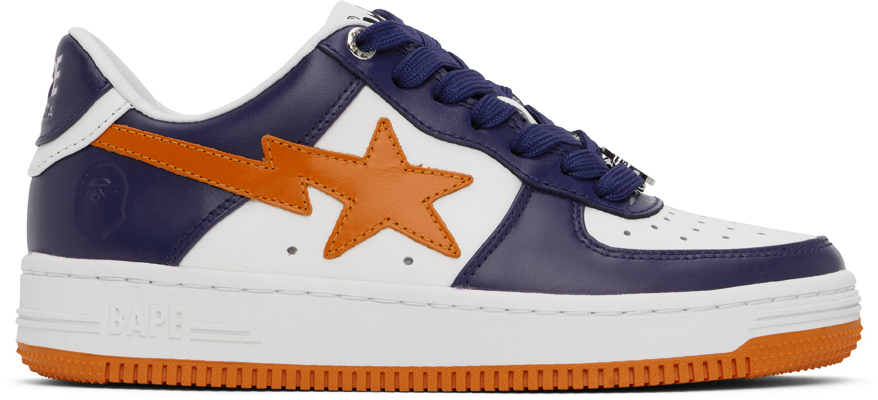 BAPE NAVY & ORANGE STA #3 SNEAKERS 