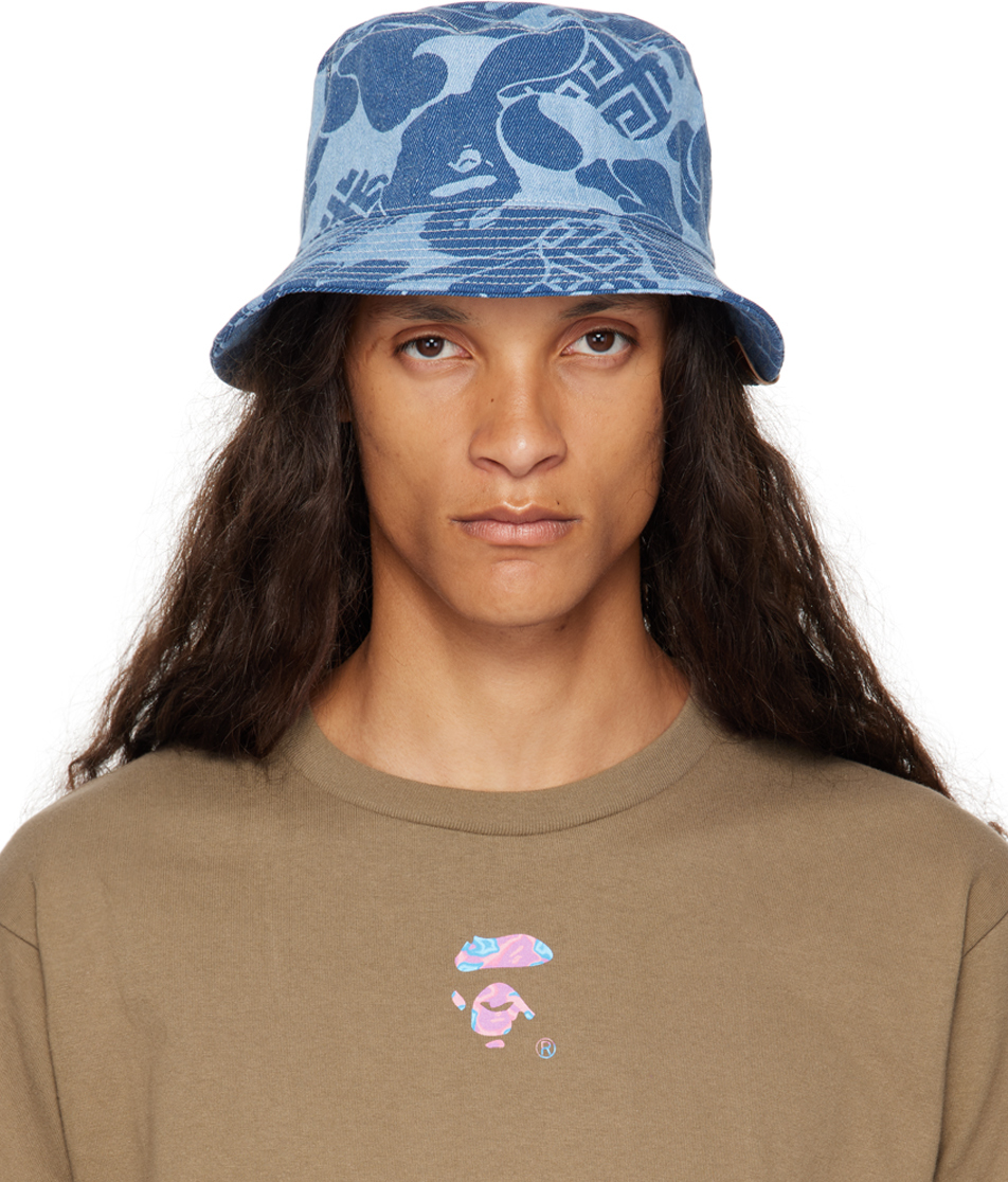 Blue Asia Camo Denim Bucket Hat