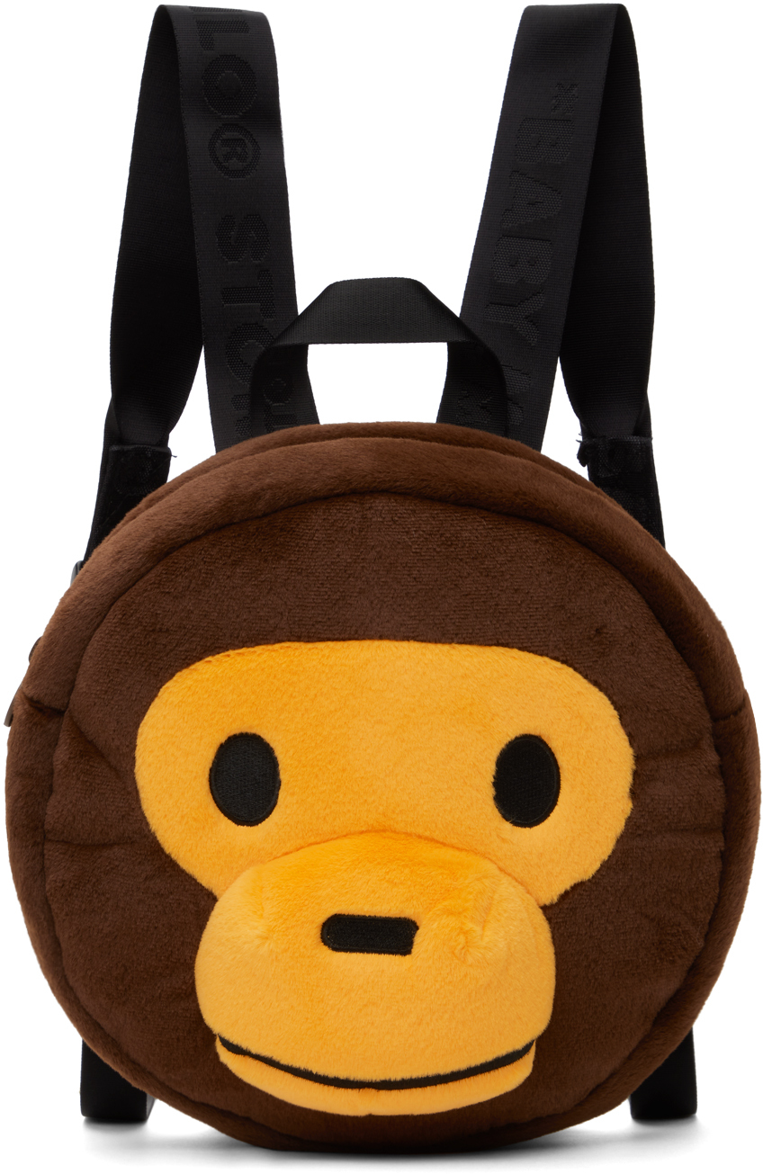 BAPE Brown & Orange Baby Milo Backpack SSENSE