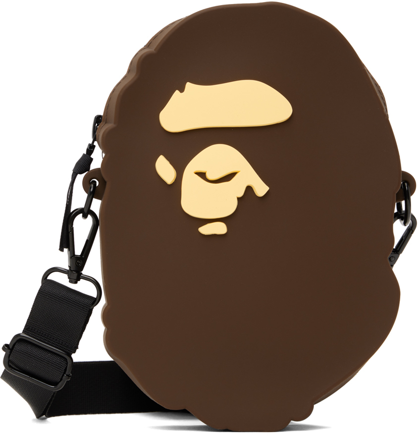 BAPE Brown Ape Head Silicon Bag SSENSE Canada