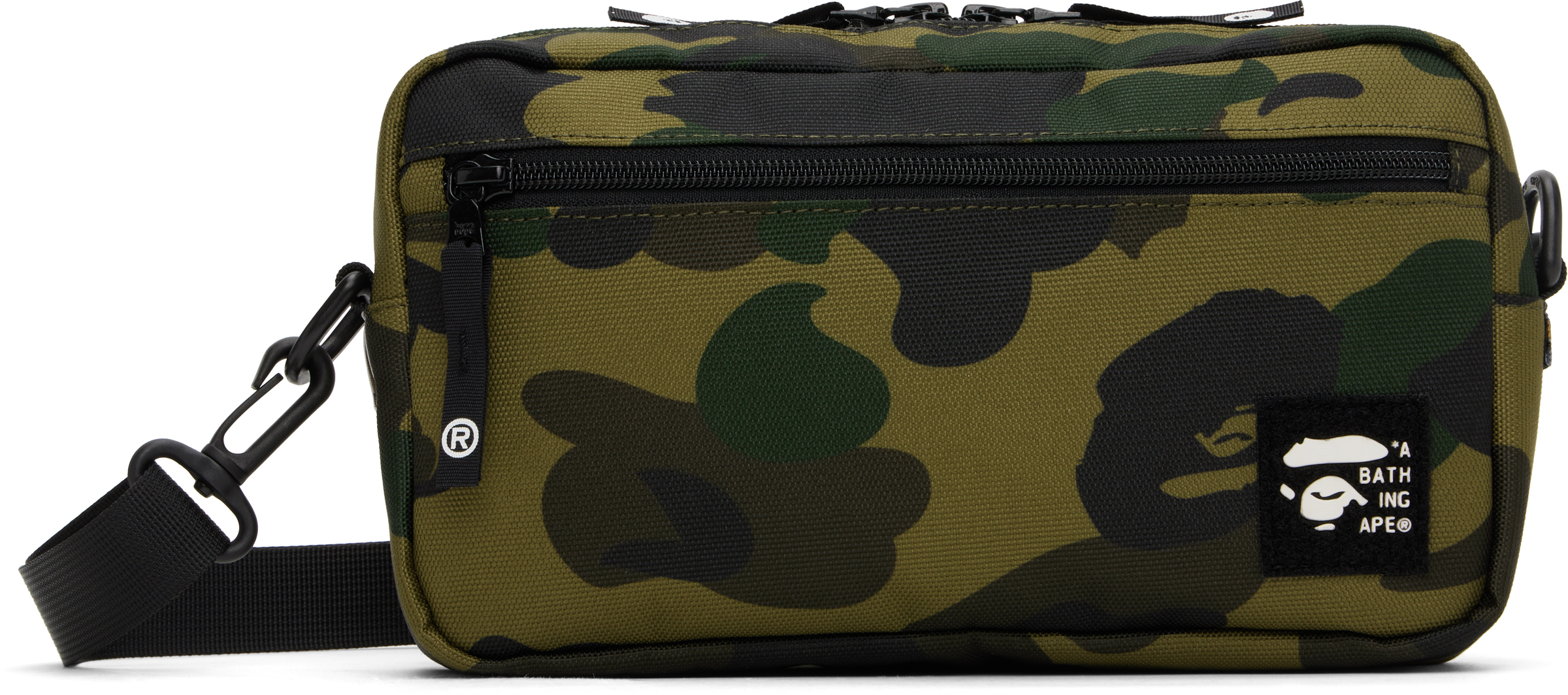 Shop Bape Khaki 1st Camo Cordura Mini Bag In 28376858