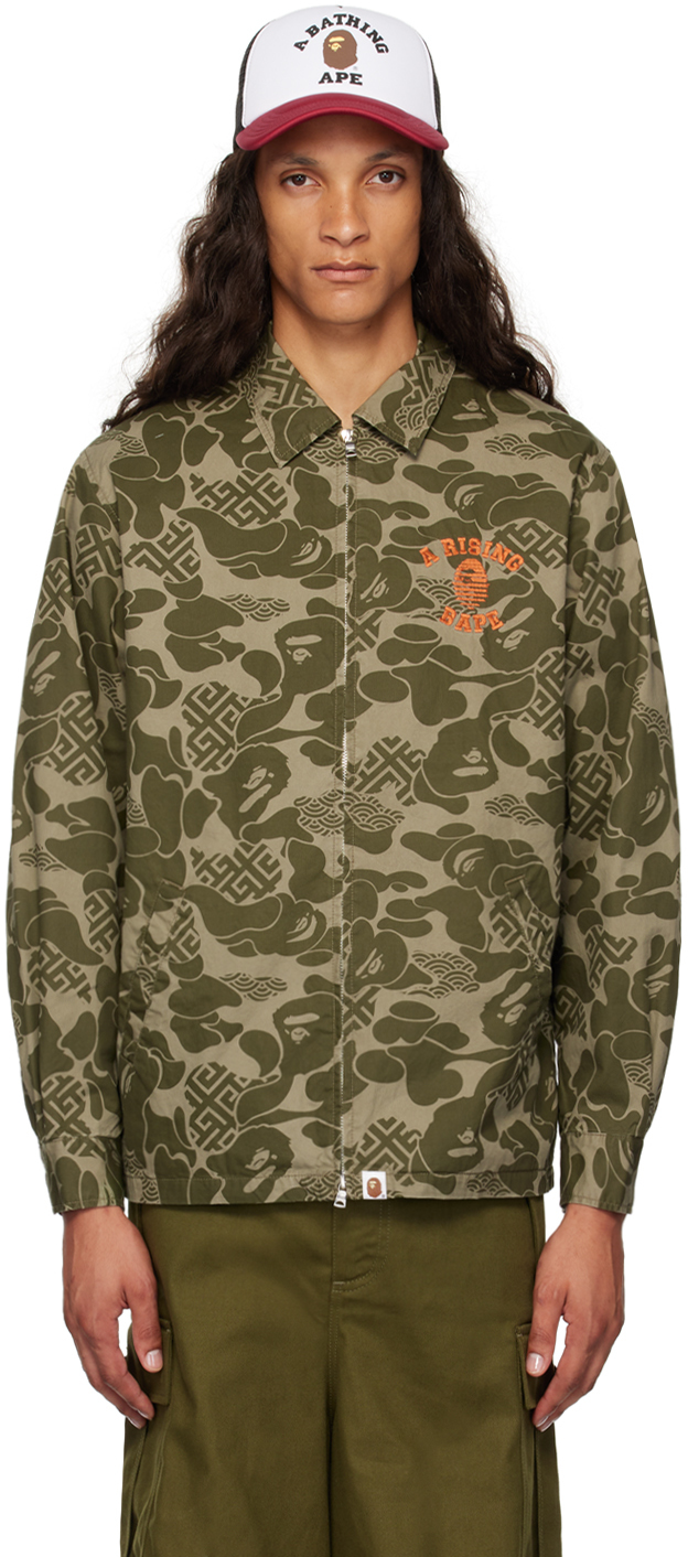 BAPE Khaki Asia Camo Jacket SSENSE Canada