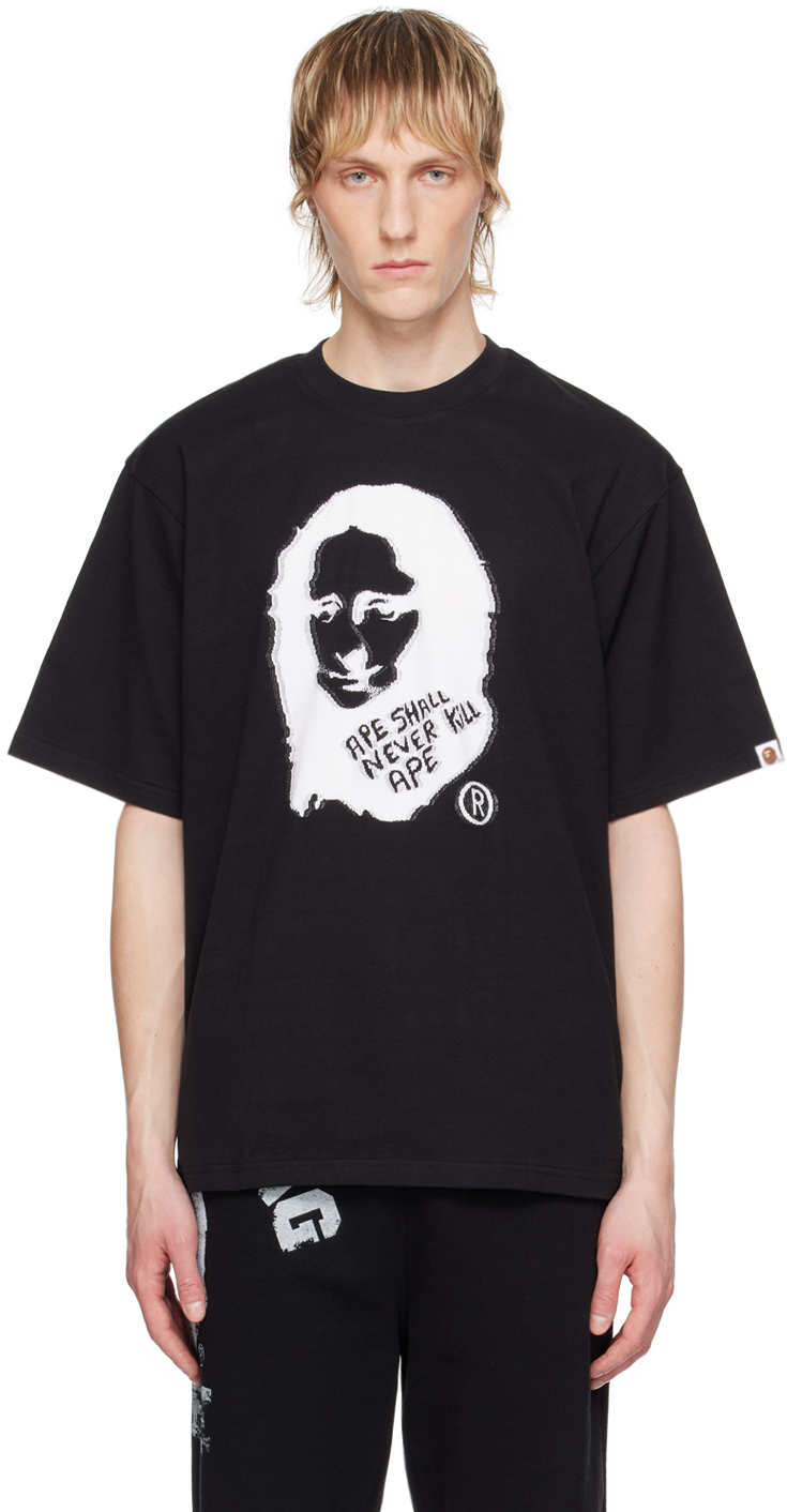 Shop Bape Black Art Print T-shirt