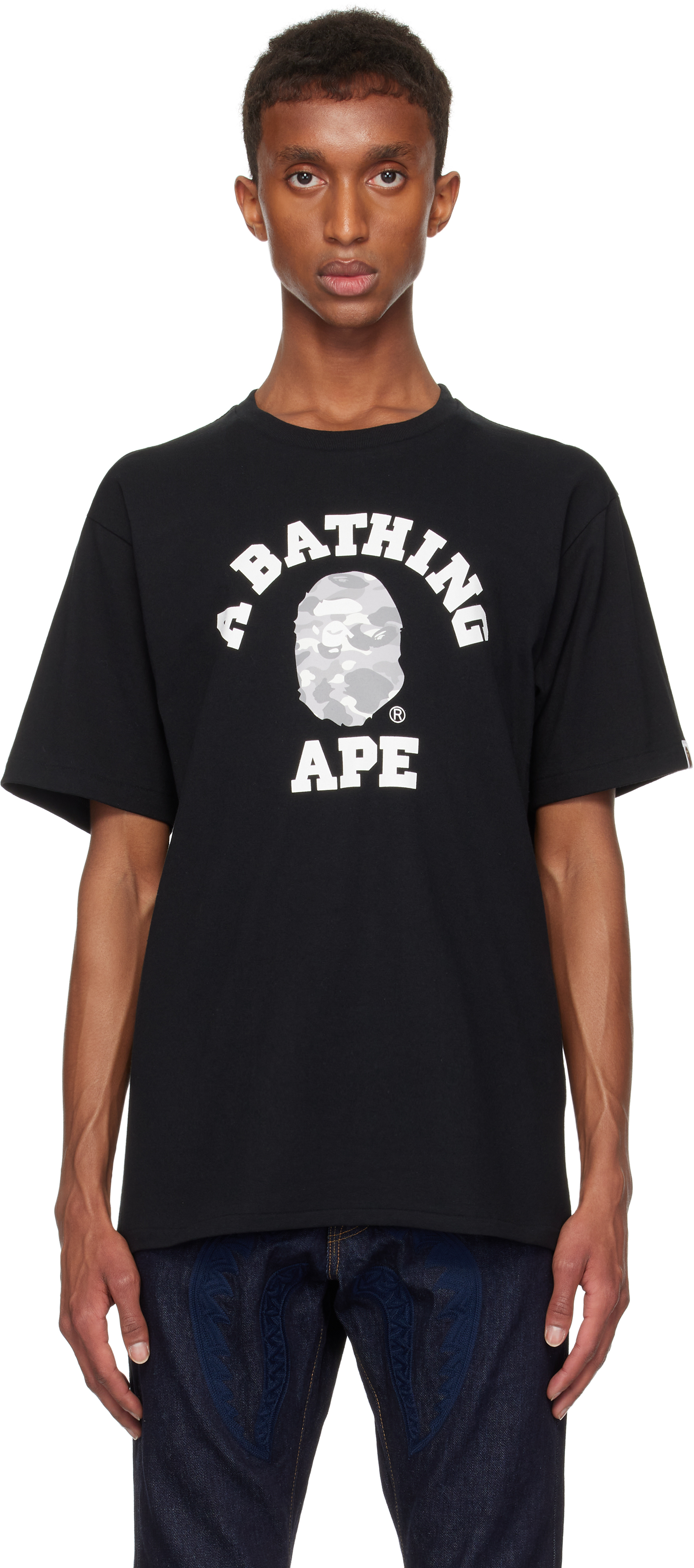 BAPE Black City Camo College T shirt SSENSE