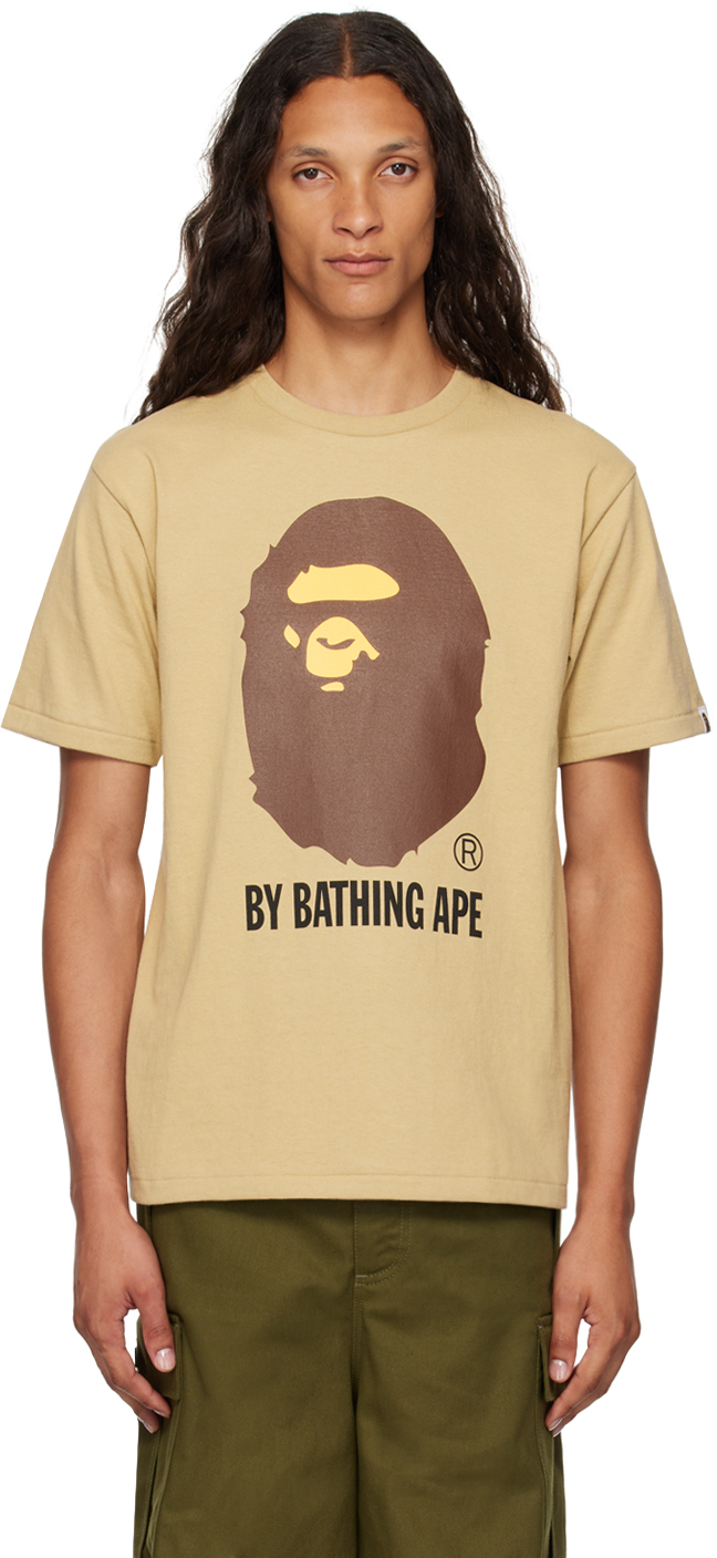 Shop Bape Beige 'by Bathing Ape' T-shirt